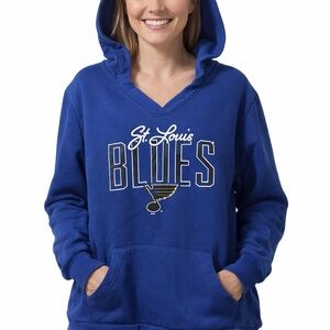 NHL St. Louis Blues Women's V-Neck Blue Sweater